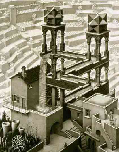 آبشار اثر گرافیست هلندی Escher- فریب
